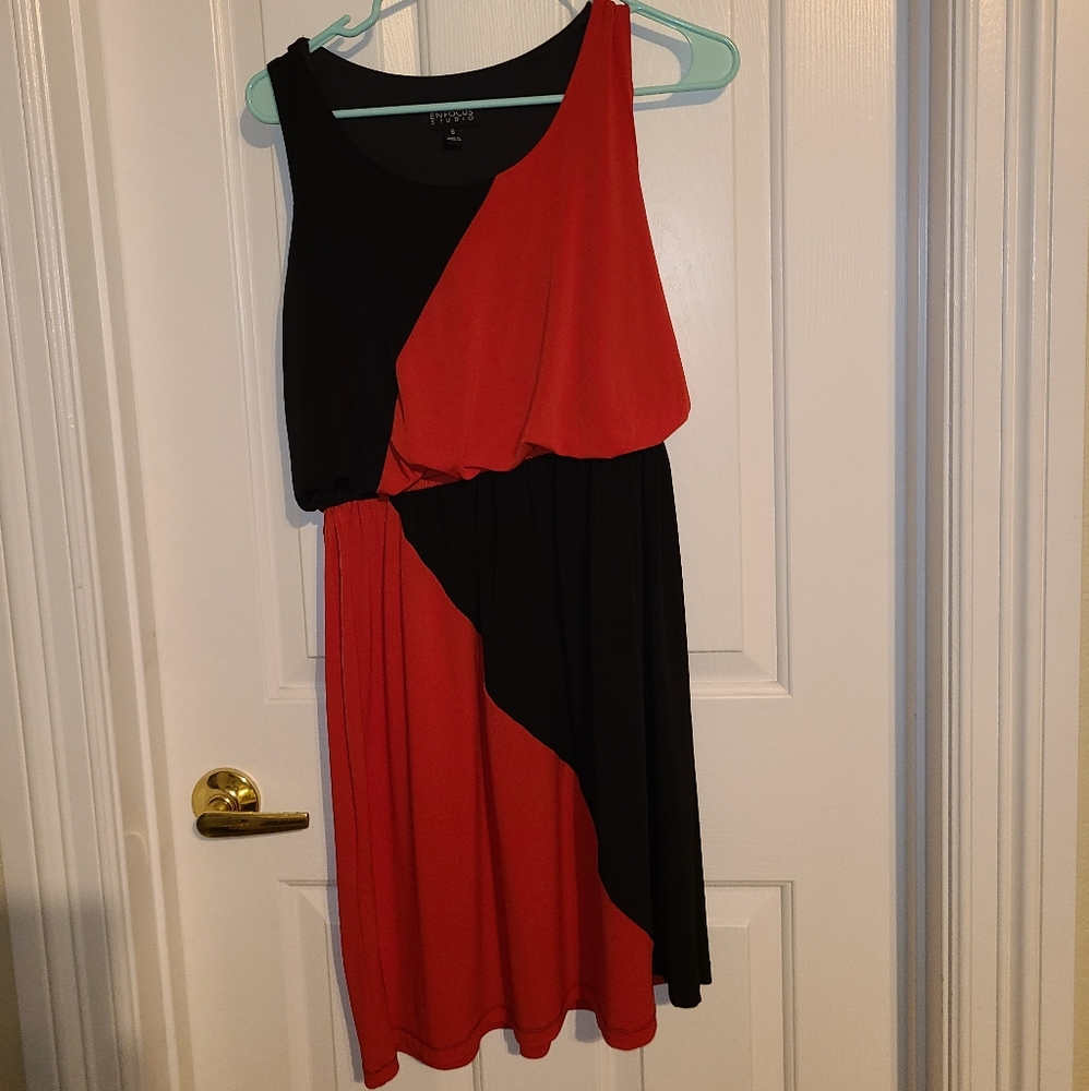 EnFocus red and black dress Size 8